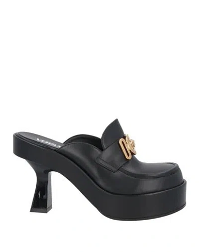 Versace Woman Mules & Clogs Black Size 7 Calfskin