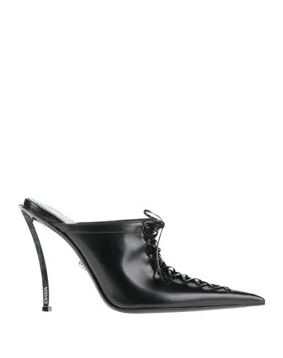 Versace Woman Mules & Clogs Black Size 8 Calfskin