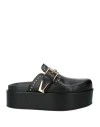 Versace Woman Mules & Clogs Black Size 7 Leather In Black