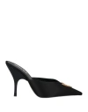 Versace Woman Mules & Clogs Black Size 8 Textile Fibers In Black