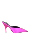 Versace Woman Mules & Clogs Fuchsia Size 6 Textile Fibers In Pink