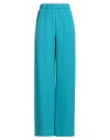 Versace Woman Pants Azure Size 8 Silk