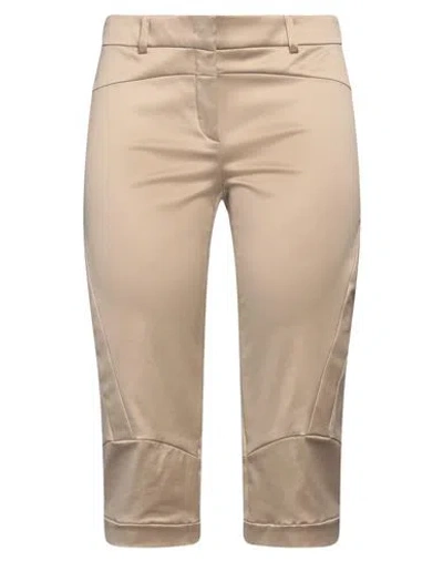 Versace Woman Pants Beige Size 6 Cotton, Elastane