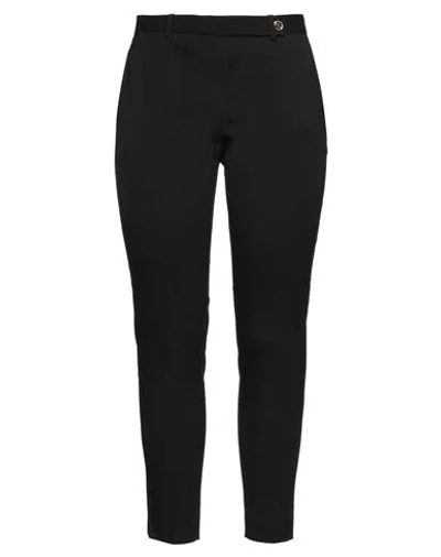 Versace Woman Pants Black Size 10 Virgin Wool, Elastane