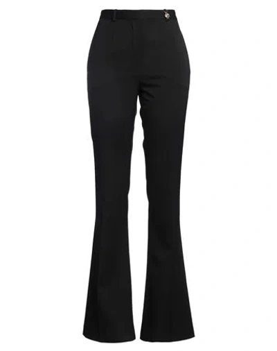 VERSACE VERSACE WOMAN PANTS BLACK SIZE 10 VIRGIN WOOL, ELASTANE