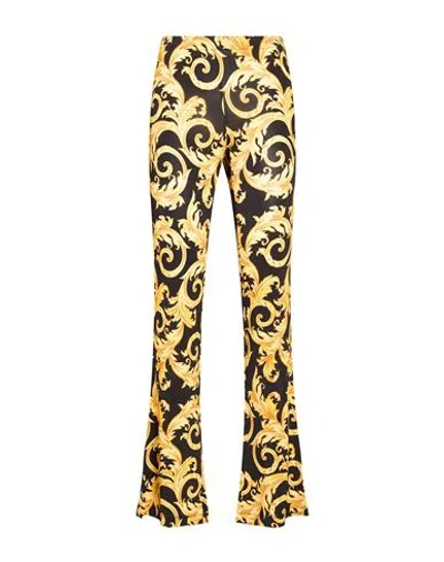 Versace Woman Pants Black Size 2 Viscose, Elastane In Multi