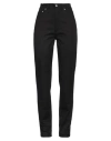 Versace Woman Pants Black Size 31 Cotton, Elastane, Polyamide In Black