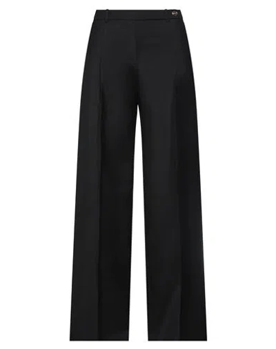 Versace Woman Pants Black Size 6 Mohair Wool, Virgin Wool