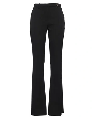 Versace Woman Pants Black Size 8 Wool, Elastane