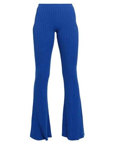 Versace Woman Pants Bright Blue Size 8 Wool, Cashmere, Polyamide
