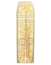 Versace Barocco-print Straight-leg Trousers In White