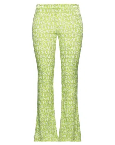 Versace Woman Pants Lime Green Size 6 Polyester, Elastane