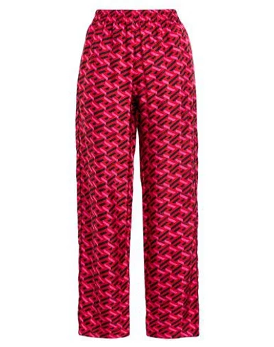 Versace Woman Pants Red Size 3 Silk