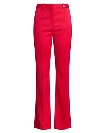 Versace Woman Pants Red Size 4 Virgin Wool, Eco Polyester