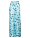 Versace Printed Silk Twill Wide Pants In Blue