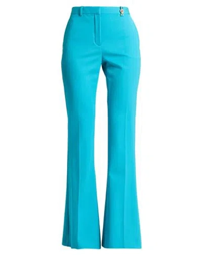 Versace Woman Pants Turquoise Size 6 Viscose In Blue
