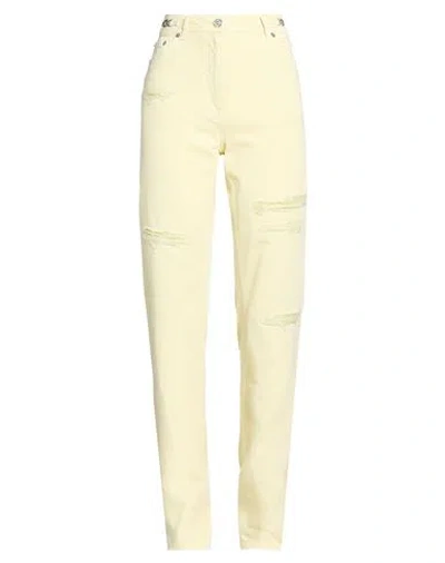 Versace Woman Pants Yellow Size 28 Cotton