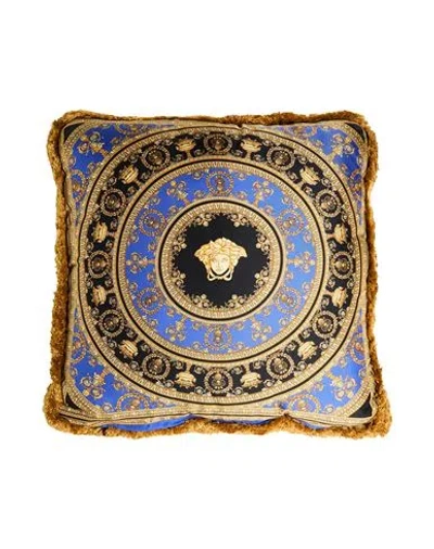 Versace Woman Pillow Or Pillow Case Blue Size - Silk