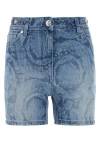 VERSACE VERSACE WOMAN PRINTED DENIM SHORTS