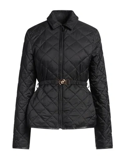 Versace Woman Puffer Black Size 6 Polyester
