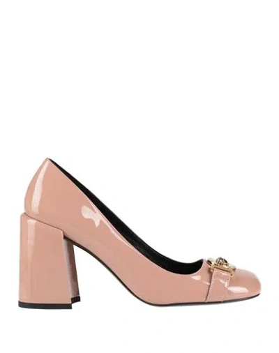 Versace Woman Pumps Antique Rose Size 6 Leather In Pink