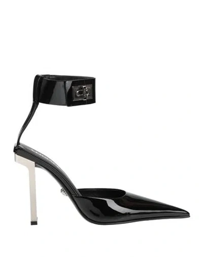 Versace Woman Pumps Black Size 6 Calfskin