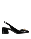 Versace Woman Pumps Black Size 6 Leather