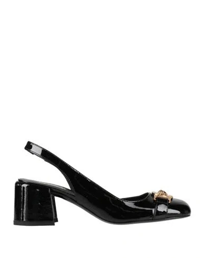 Versace Woman Pumps Black Size 6 Leather