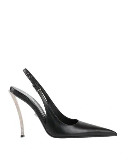 Versace Woman Pumps Black Size 7 Calfskin