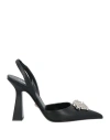 Versace Woman Pumps Black Size 8 Calfskin In Black