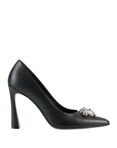 Versace Woman Pumps Black Size 8 Calfskin