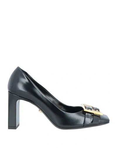 Versace Woman Pumps Black Size 9.5 Calfskin