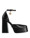 Versace Medusa Aevitas 120 Platform Pumps In Calf Leather In Black