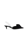 Versace Alia 45 Satin Slingback Pumps In Black