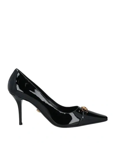 Versace Woman Pumps Black Size 8 Leather