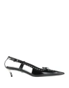 Versace Woman Pumps Black Size 8 Leather In Black