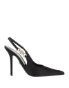 Versace Woman Pumps Black Size 8 Technical Fibers In Black
