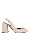 Versace Woman Pumps Blush Size 8 Calfskin In Pink