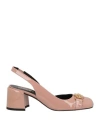 Versace Woman Pumps Blush Size 8 Leather In Pink