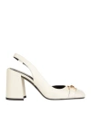 Versace Woman Pumps Cream Size 8 Calfskin In White