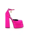 Versace Pink Medusa Aevitas Platform Heels In Pink