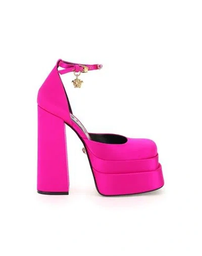 Versace Medusa Aevitas Double Platform Pumps In Purple