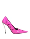 Versace Pin-point Patent Pump In Pink