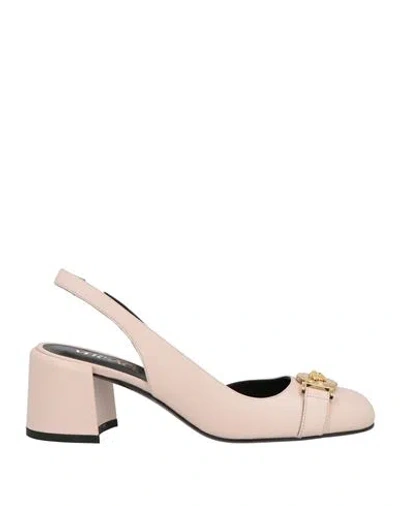 Versace Woman Pumps Light Pink Size 8 Leather