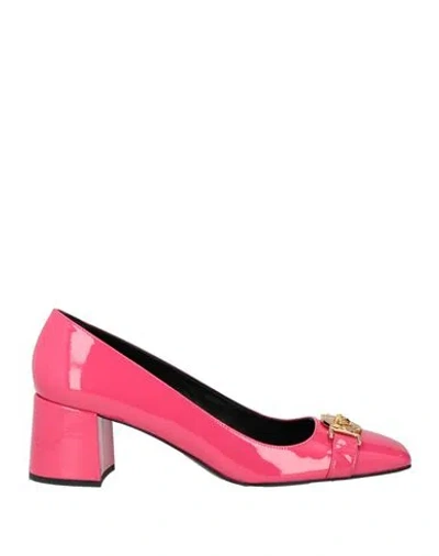 Versace Woman Pumps Magenta Size 5 Leather