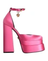Versace Pink Aevitas Medusa Platform Sandals In Magenta