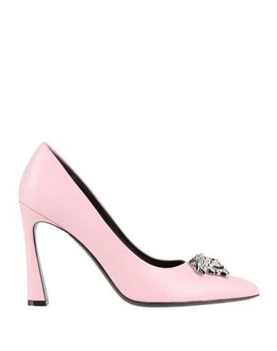 Versace Woman Pumps Pink Size 8 Calfskin