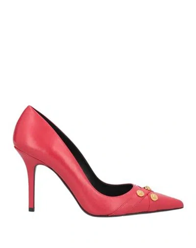 Versace Woman Pumps Red Size 8 Calfskin