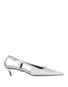 Versace Corset Kitten-heel Slingback Pumps In White