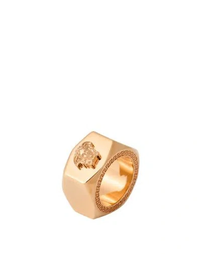 Versace Woman Ring Gold Size 10.25 Metal In Neutral